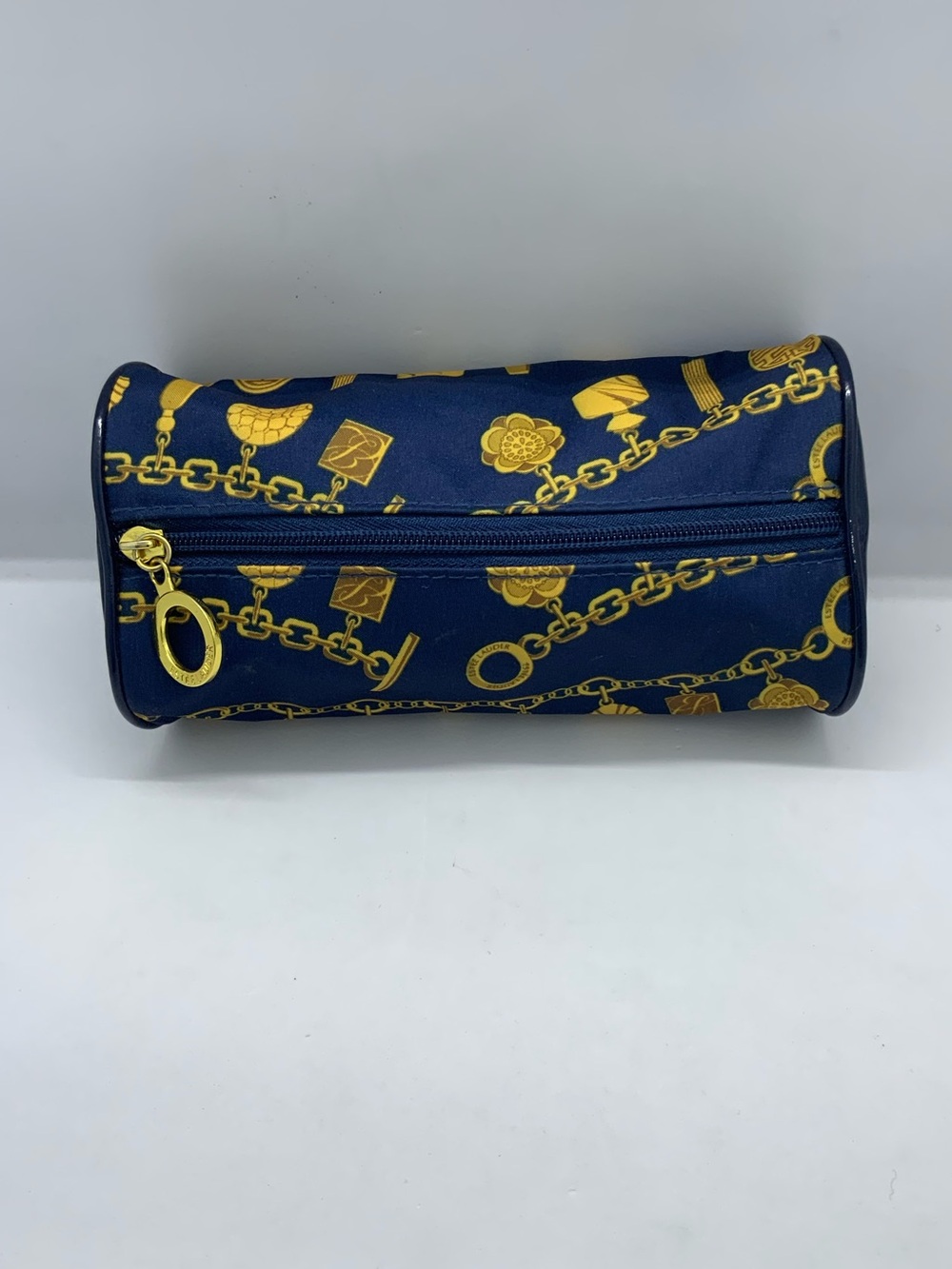 Estée Lauder Navy and Gold Chain-Print Cosmetic Pouch